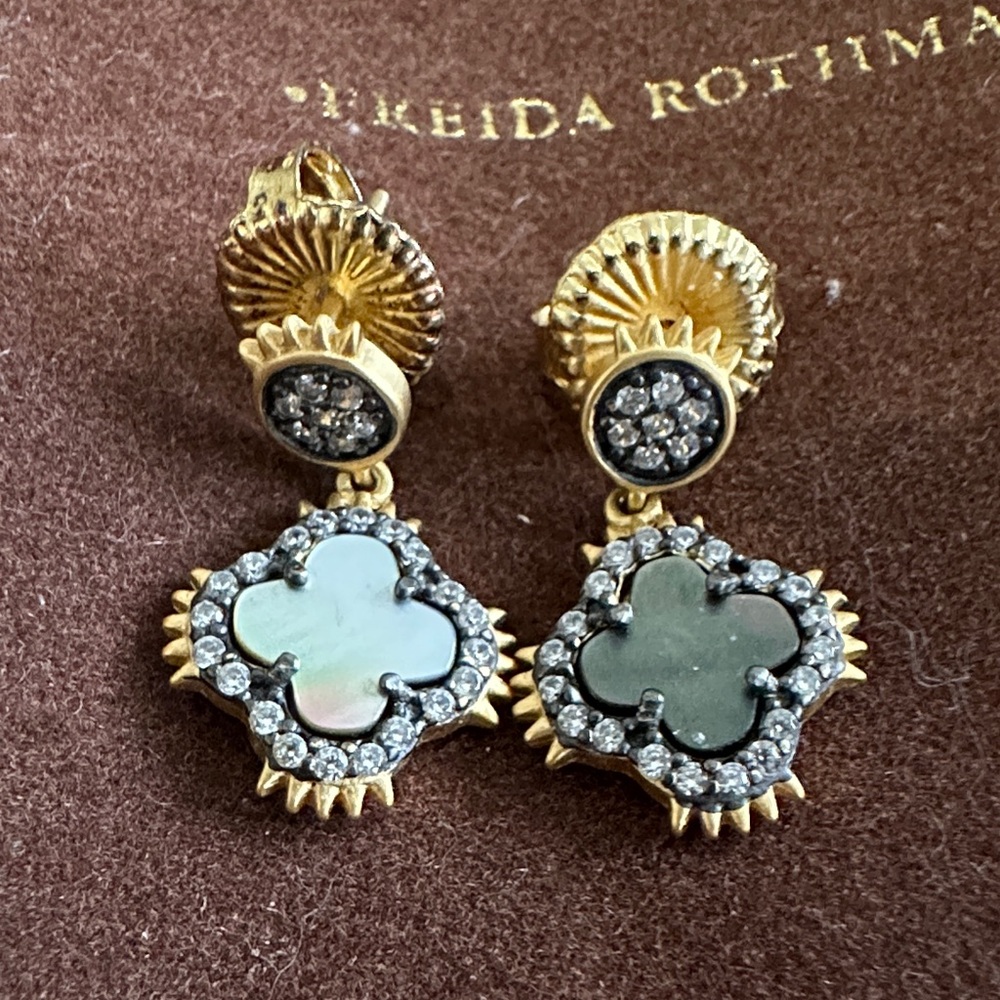 FR MOP Edgy Drop earrings